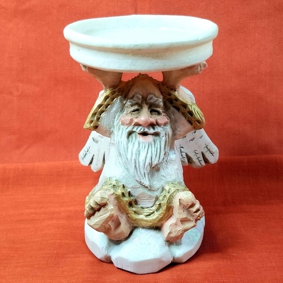 VTG David Frykman Oldest Angel Candle Holder DF3221 All That Glitters Christmas - Picture 2 of 13